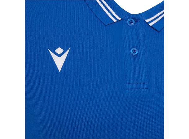 Yukar Polo BLÅ/HVIT XL Sporty poloskjorte i bomull 