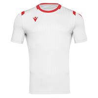 Alhena Shirt Shortsleeve WHT/RED L Utgående modell